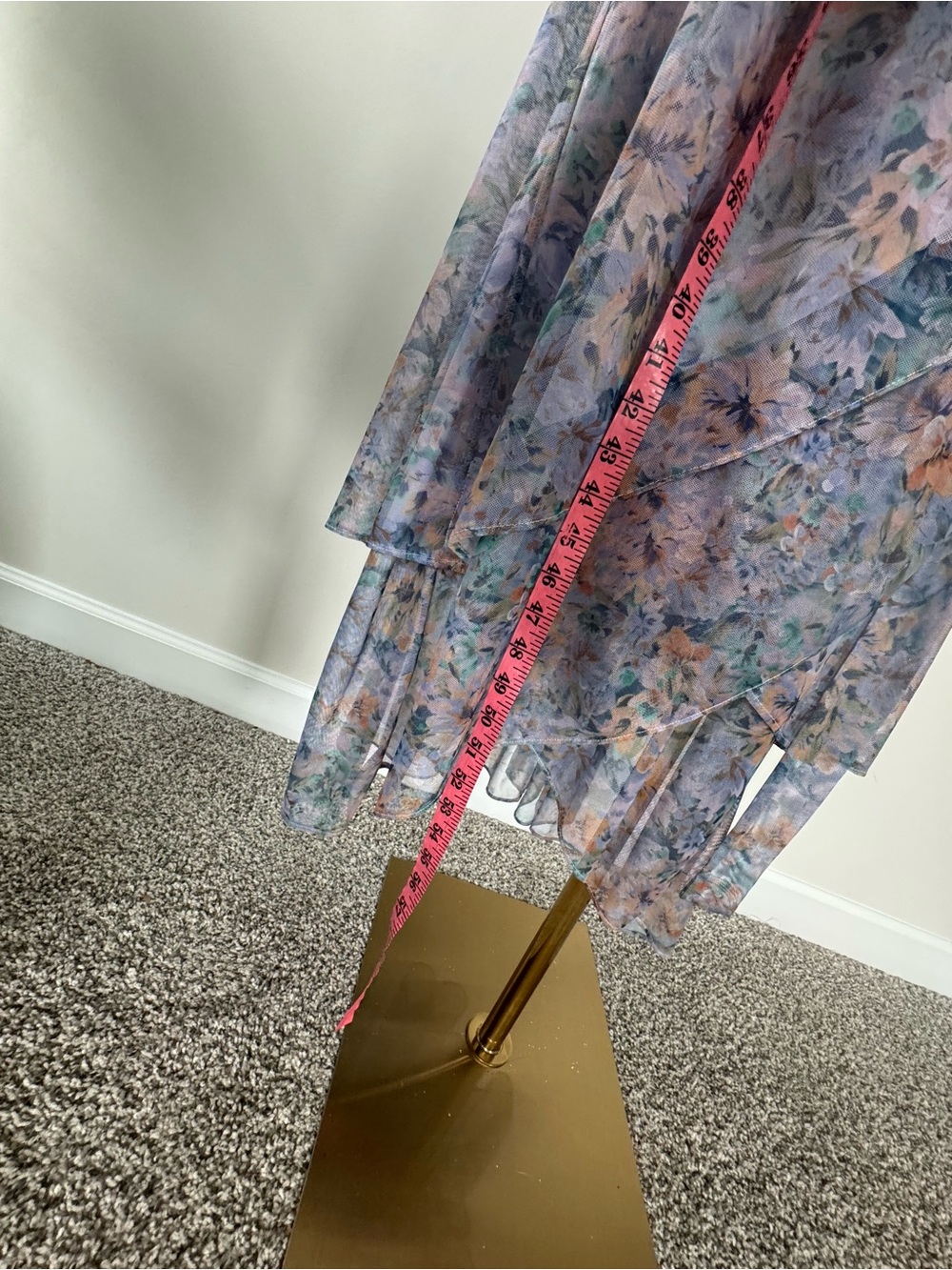 Laundry by Shelli Segal Floral Wrap Midi Maxi Dress Size 12 Long Sleeve Lined - Picture 6 of 7